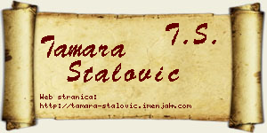 Tamara Stalović vizit kartica